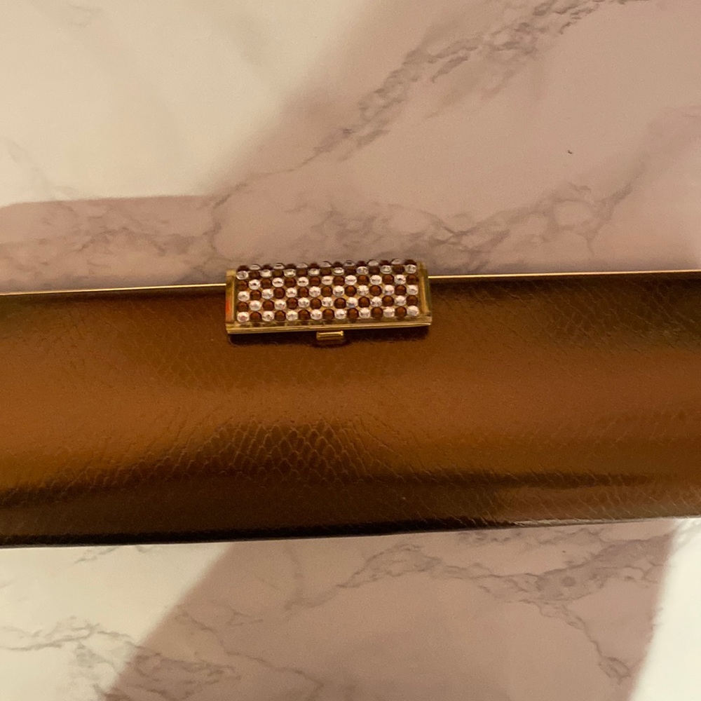 Bronze long purse or clutch
